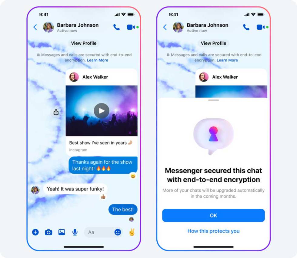 New security in Facebook Messenger