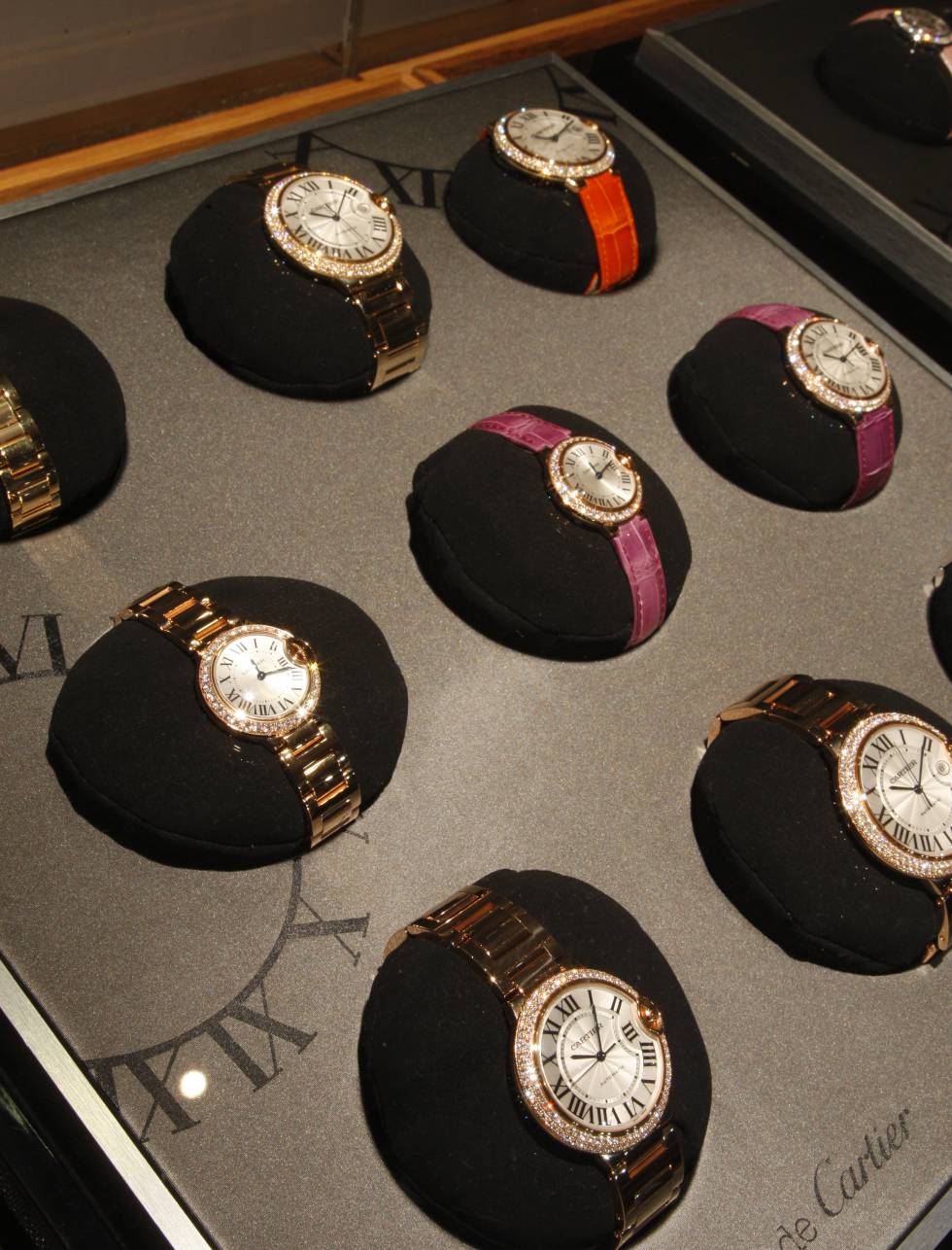 Cartier watches, in the brand's store in New York.