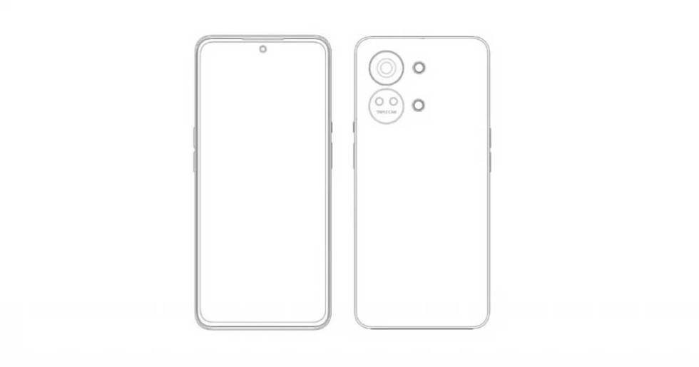 Design sketch of OnePlus Nord 3