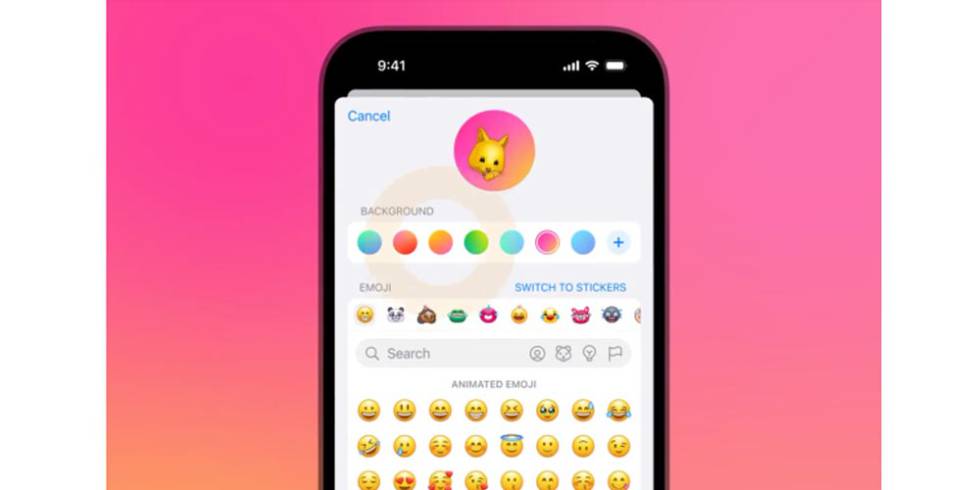 Using emoji in profile picture in Telegram