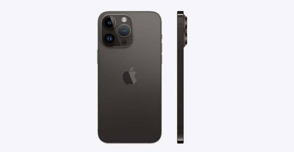 The gray design of the iPhone 14 Pro