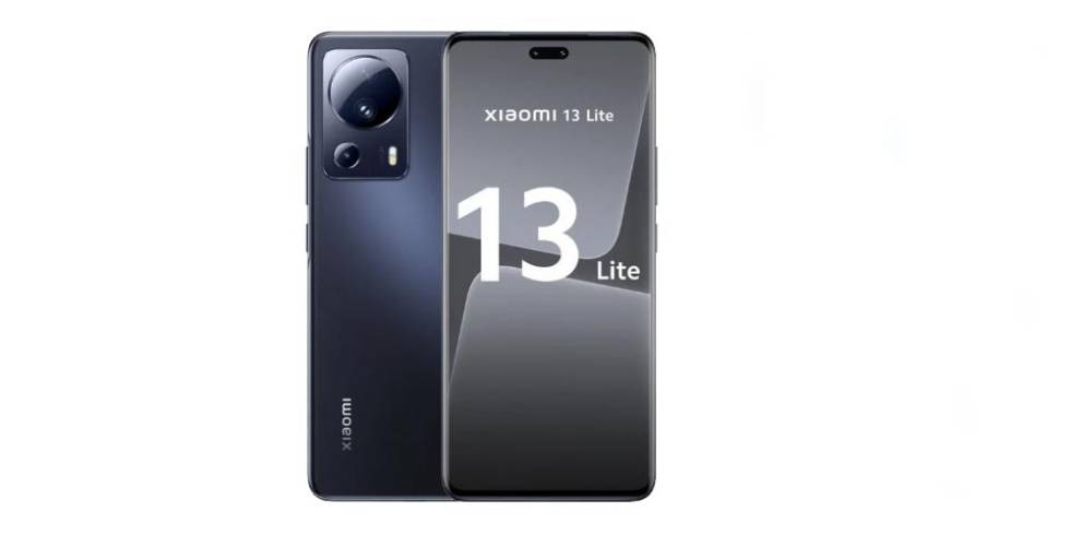 Xiaomi 13 Lite phone in black