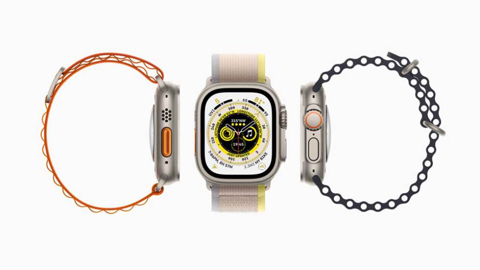 Apple Watch Ultra with different straps