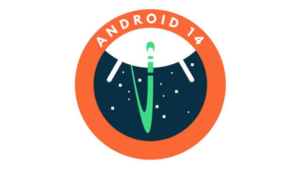 The logo of Google's Android 14 operating system