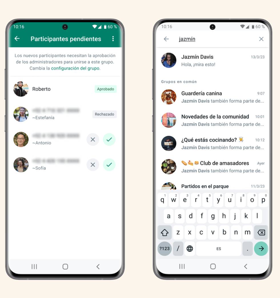 Nuevas funciones en los grupos de WhatsApp