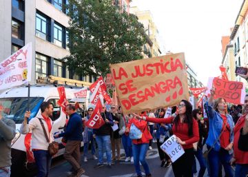 Los funcionarios de Justicia anuncian que ampliarán la huelga a jornada completa a partir de mayo