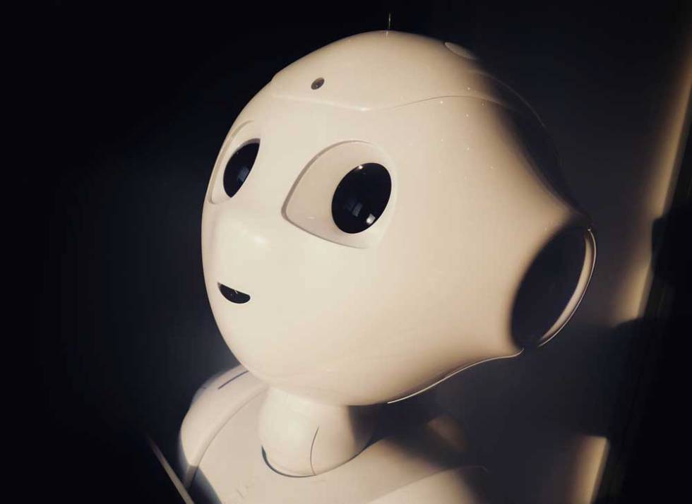 Robot de color blanco con IA
