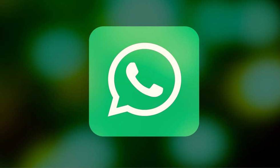 Logotipo de WhatsApp con fondo desenfocado