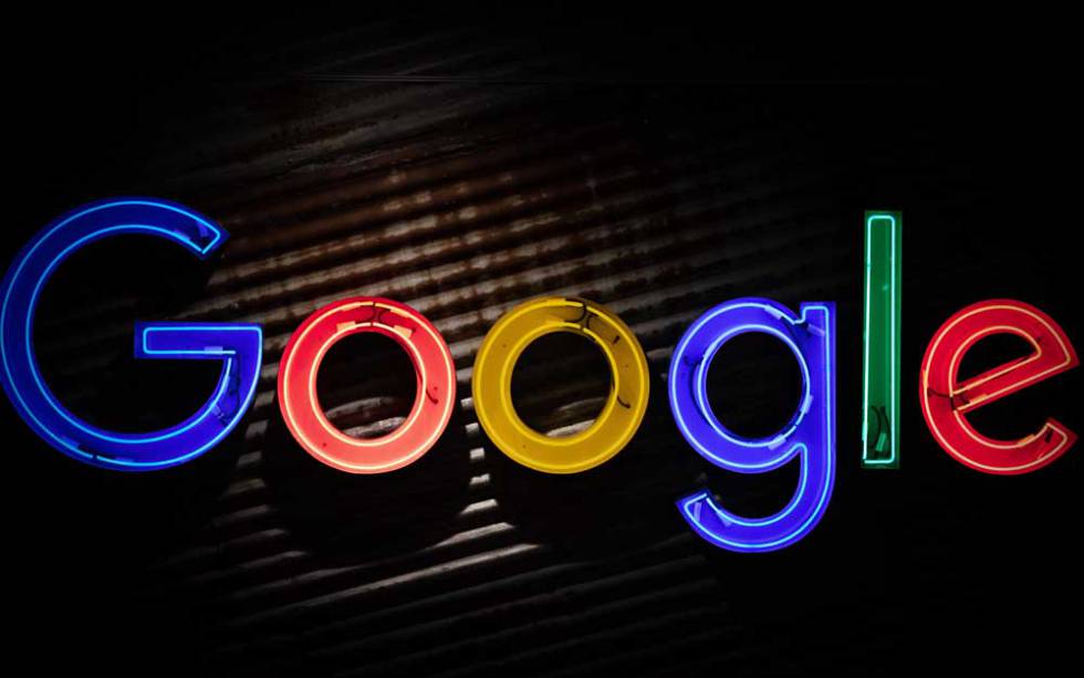 Logotipo de Google con letras de colores.