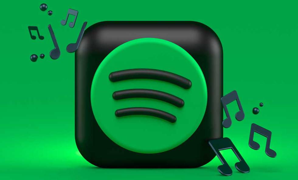 Icono de Spotify con notas de música