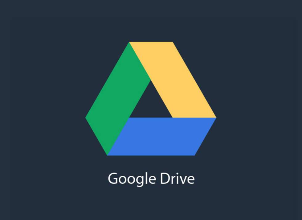 Logotipo de Google Drive con fondo gris