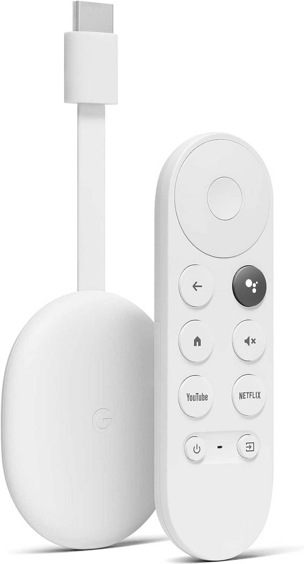 Chromecast con Google TV de color blanco