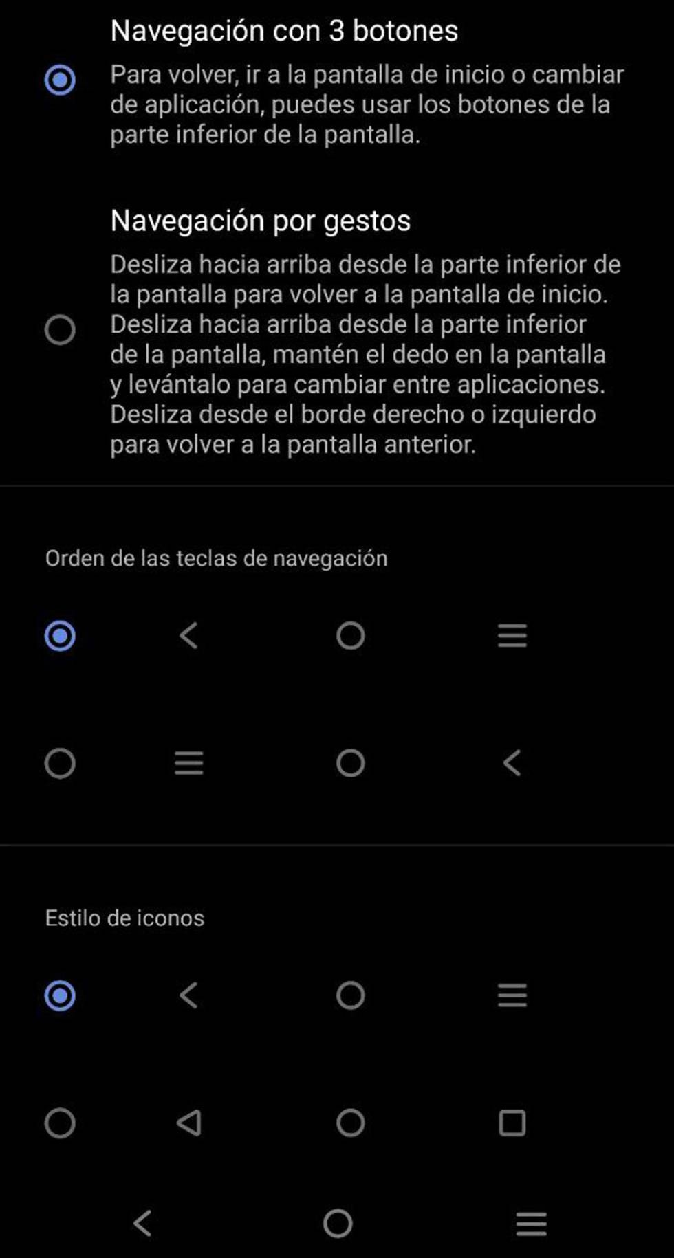 Botones para navegar en Android