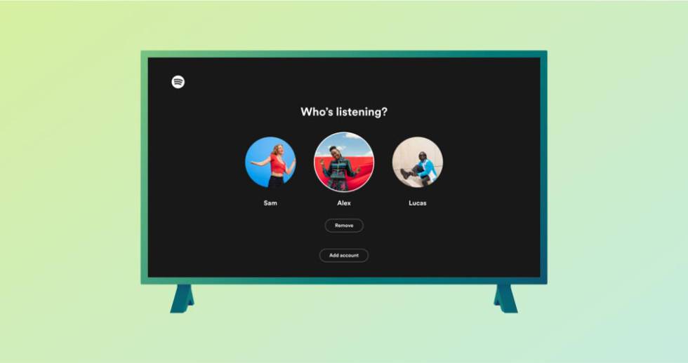 Elegir usos en Spotify para televisores