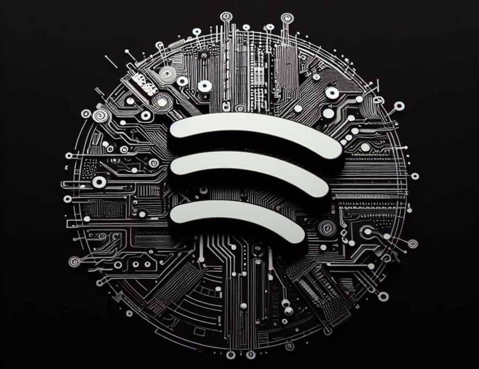 Logotipo de Spotify con fondo negro