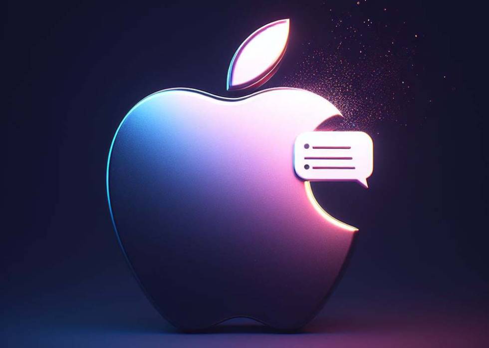 Mensaje con el logo de Apple