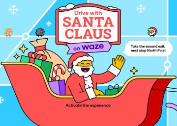 Haz que el navegador Waze sea mucho +más navideño: utiliza a Papá Noel