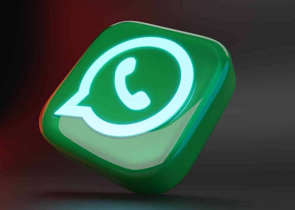 Logotipo de WhatsApp de lado
