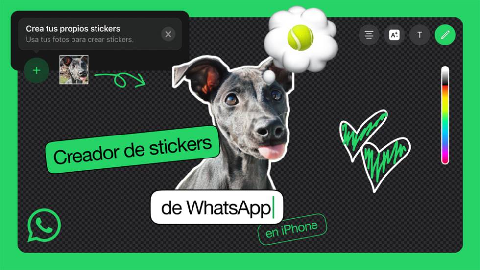 Opciones para crear stickers en WhatsApp
